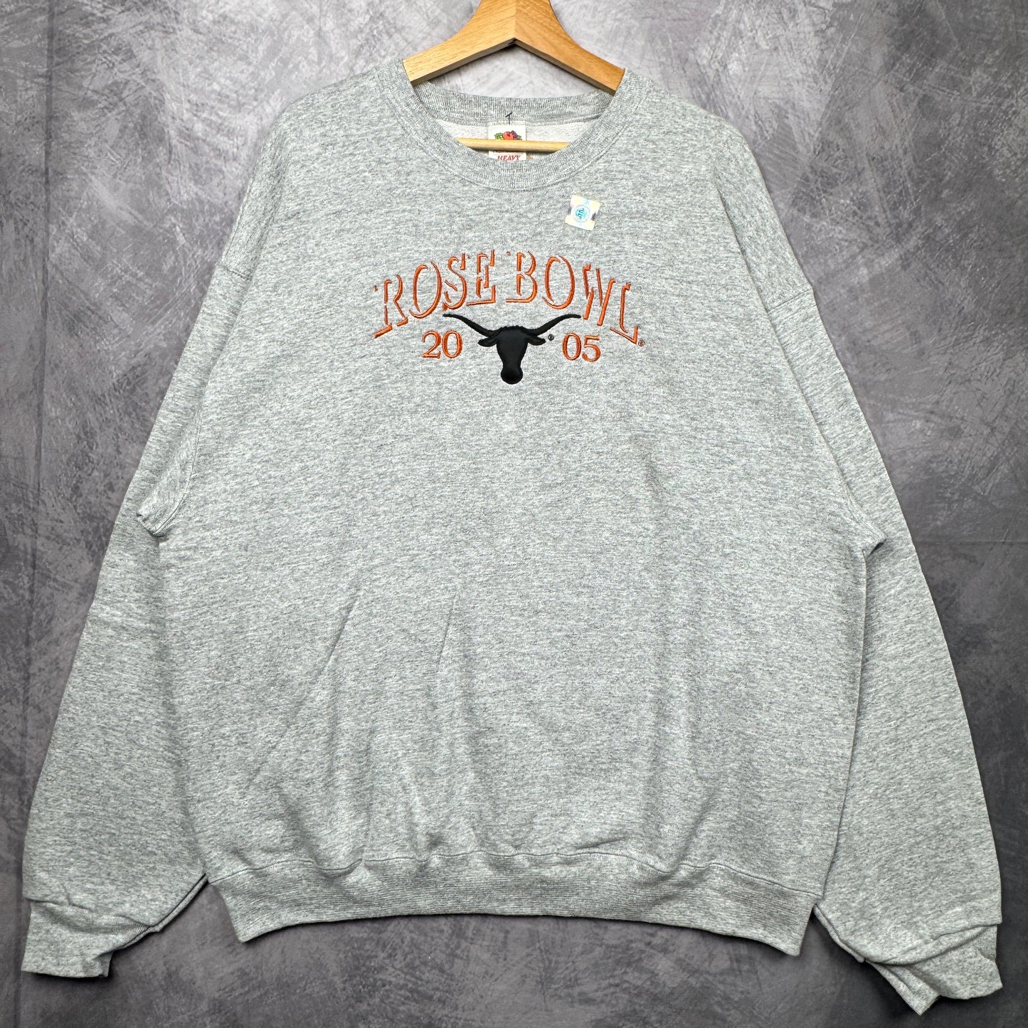 2005 Grey Rose Bowl Texas Longhorns Crewneck Sweatshirt 4394