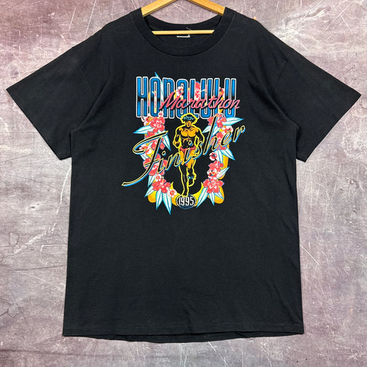 1995 Black Nike Honolulu Marathon Shirt 3332