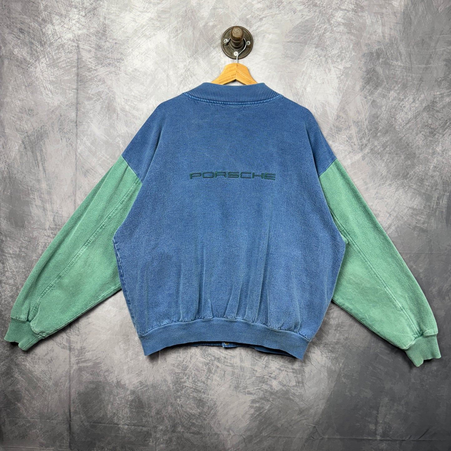 90s Blue Porsche Bomber Jacket 4003