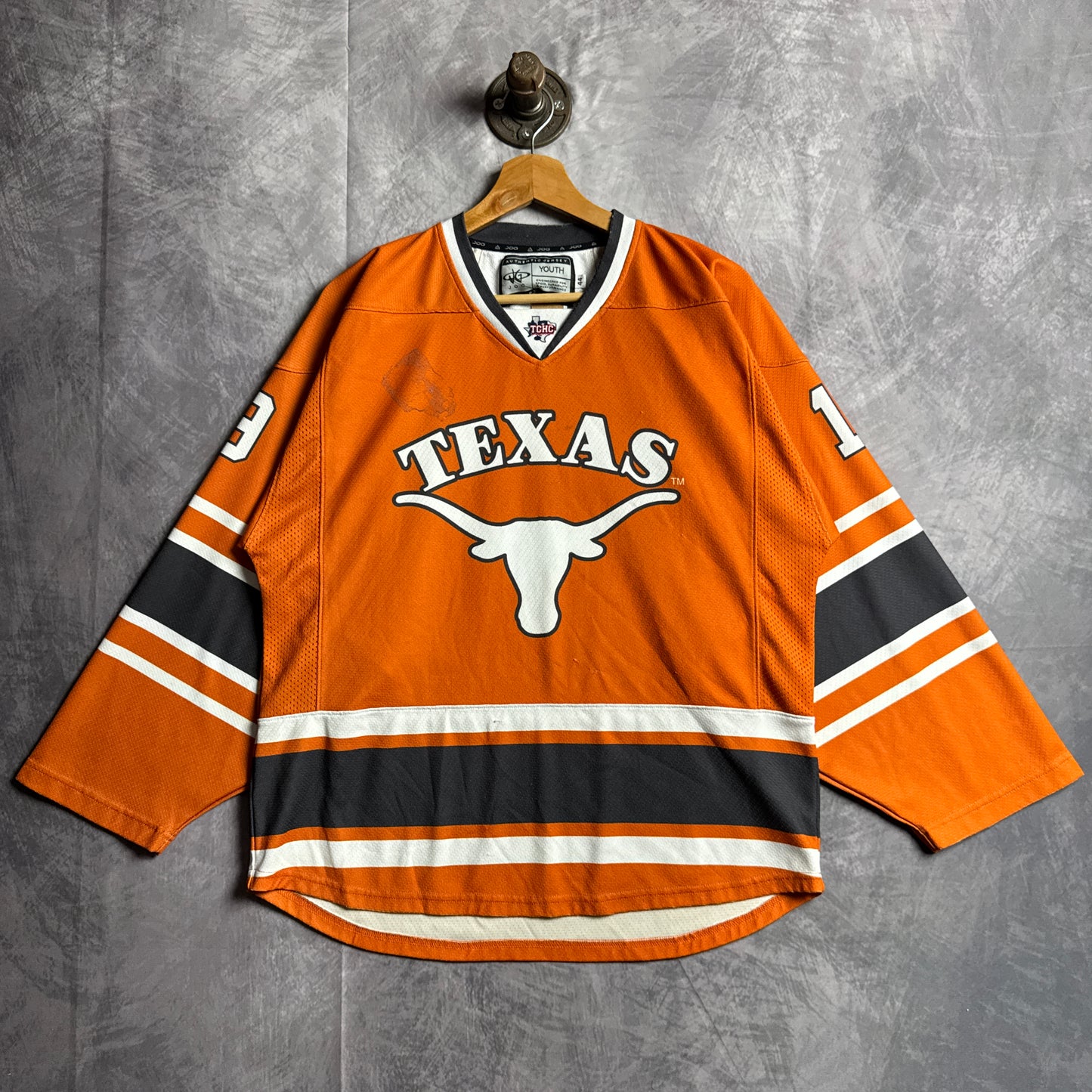00s Orange Texas Longhorns #19 Hockey Jersey 4619