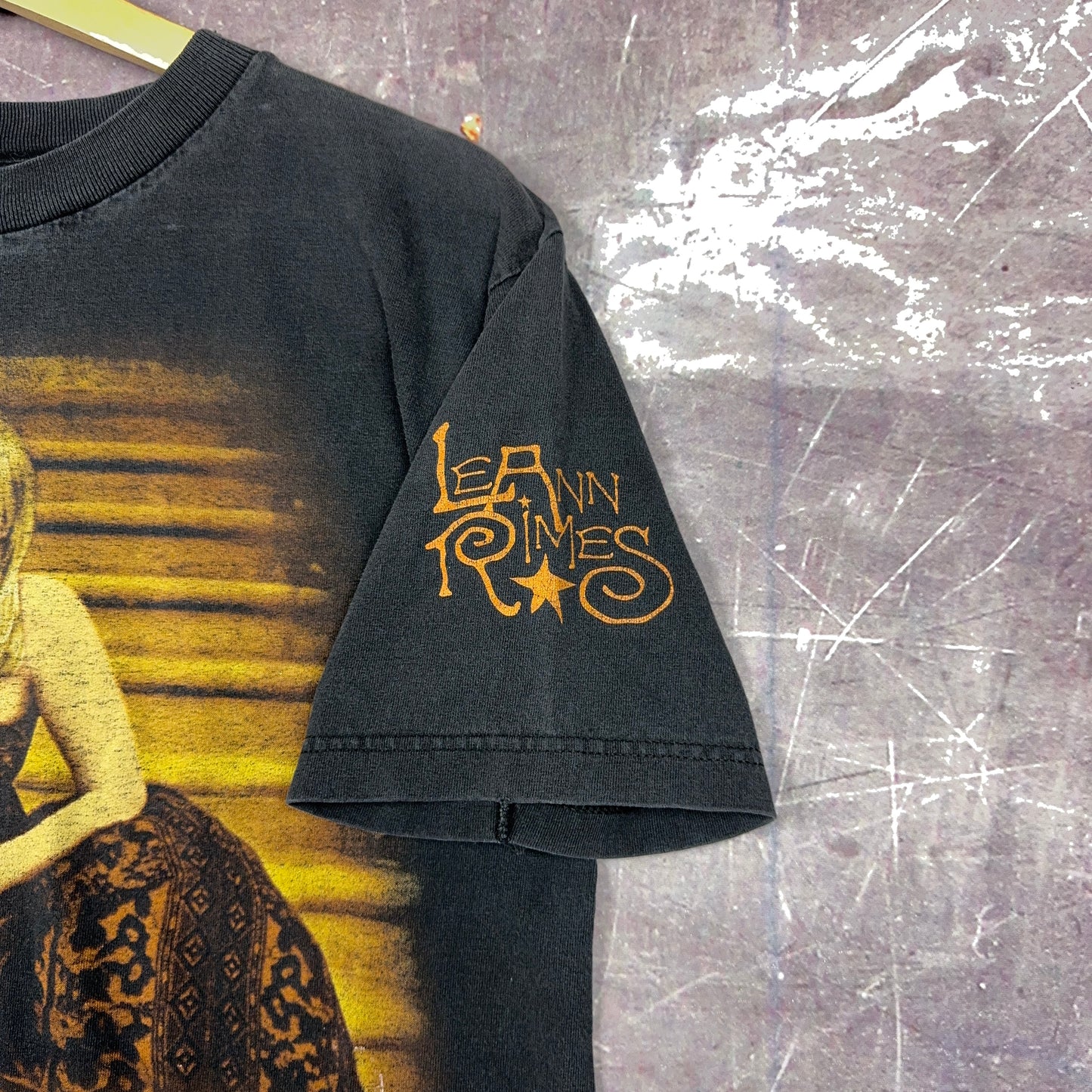 90s Faded Leann Rimes Cowboy Sweetheart Graphic Shirt M 2893