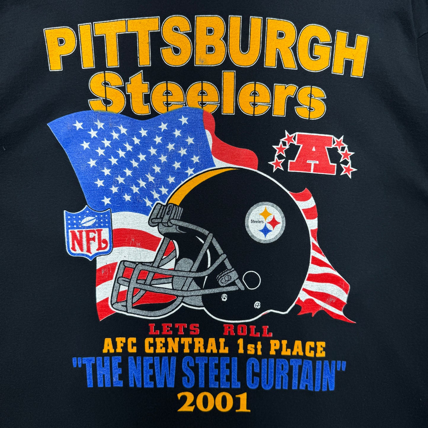 2001 Black Pittsburgh Steelers Longsleeve Shirt 4175