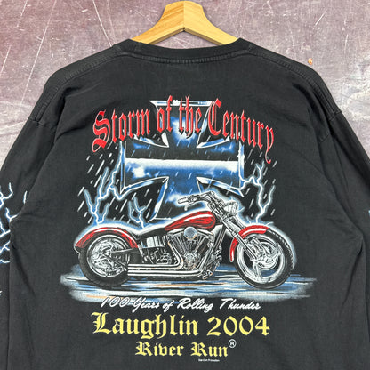 00s Black Lighting Choppers Long Sleeve Shirt L 3060