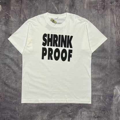 90s White Text "Shrink Proof" Royal College of Psychiatrics Shirt L AU46