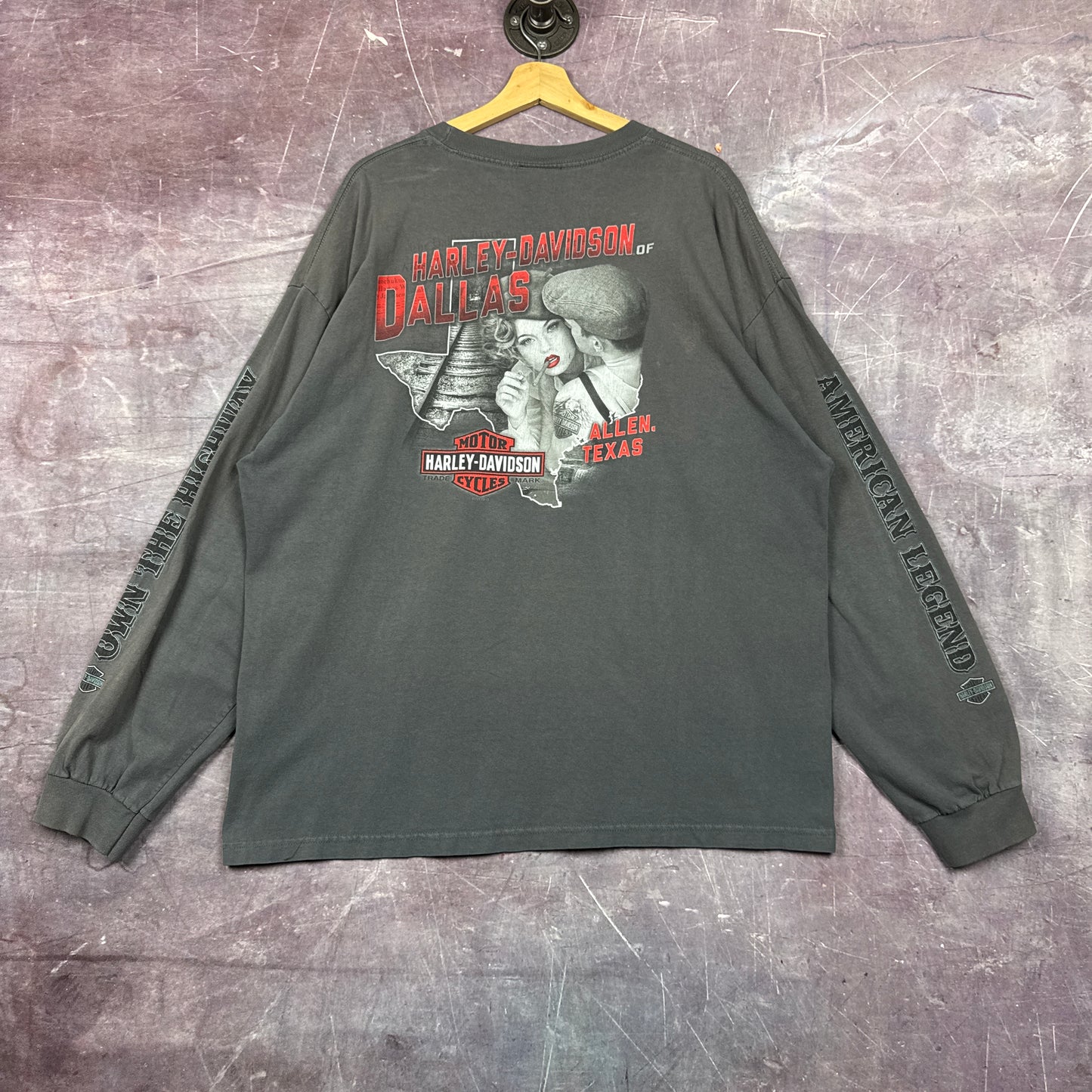 00s Grey Harley Davidson Long Sleeve Shirt 3146