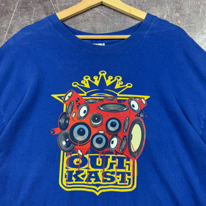 Early 00s Blue Outkast Speaker Graphic Shirt XL 0987