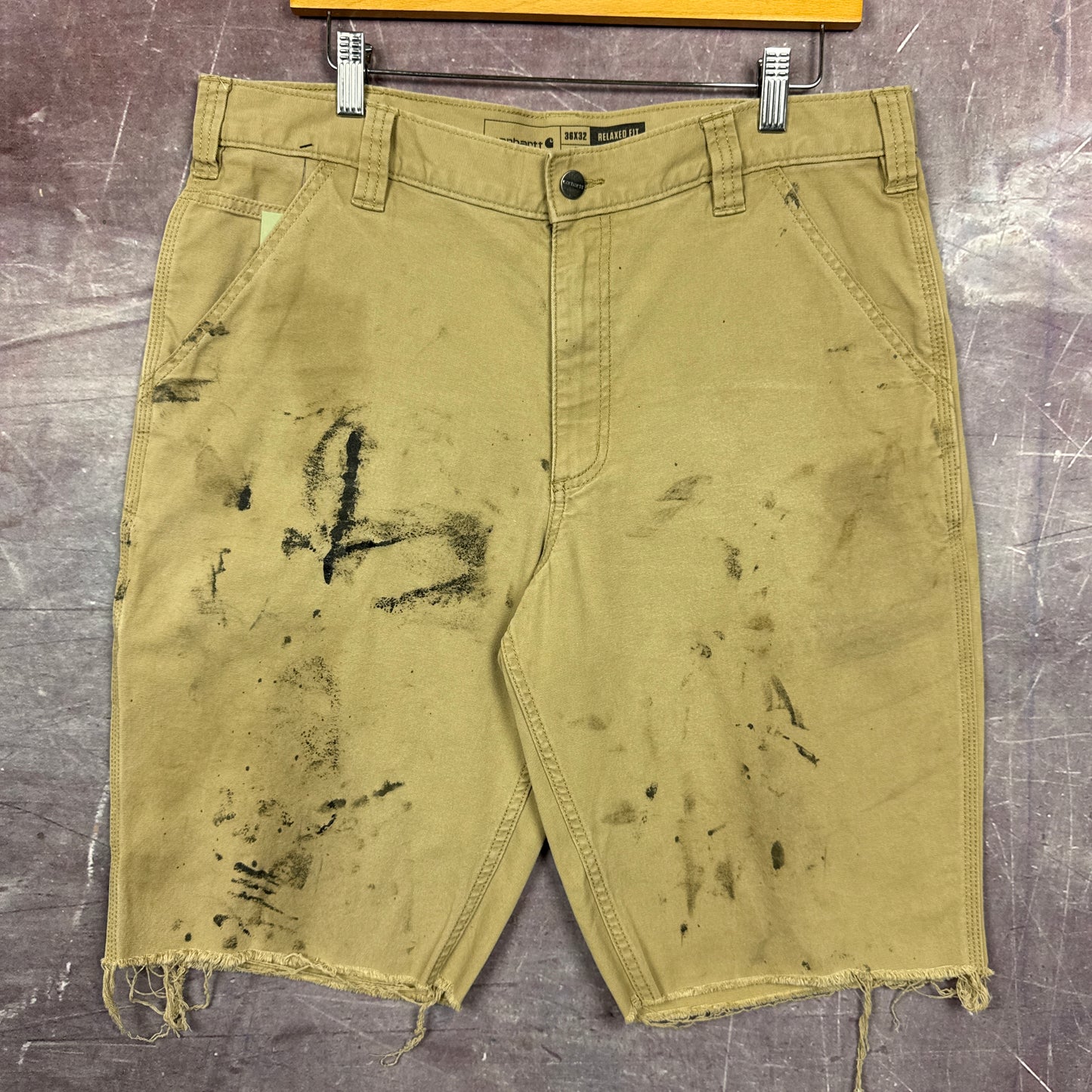 00s Tan Brown Carhartt Shorts 35x11 3517