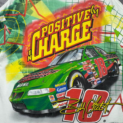 00s White Bobby Labonte Nascar Shirt 3909