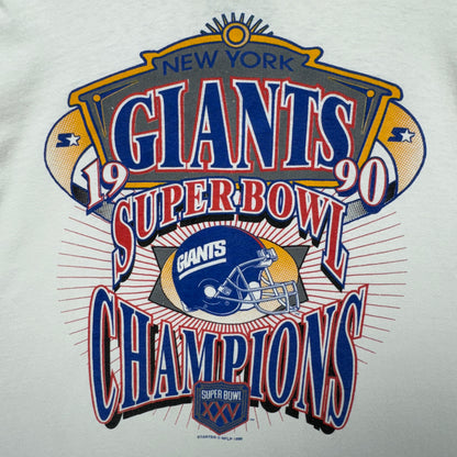 1990 White New York Giants Superbowl XXV Shirt 4252