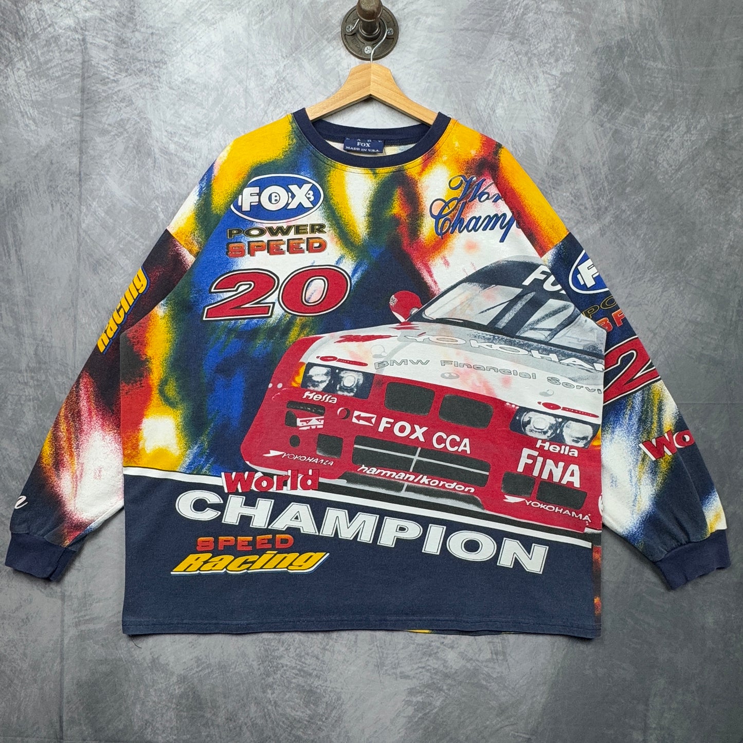 90s Multicolor BMW All Over Print Shirt 4073