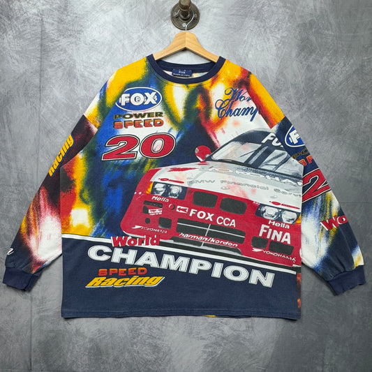90s Multicolor BMW All Over Print Shirt 4073