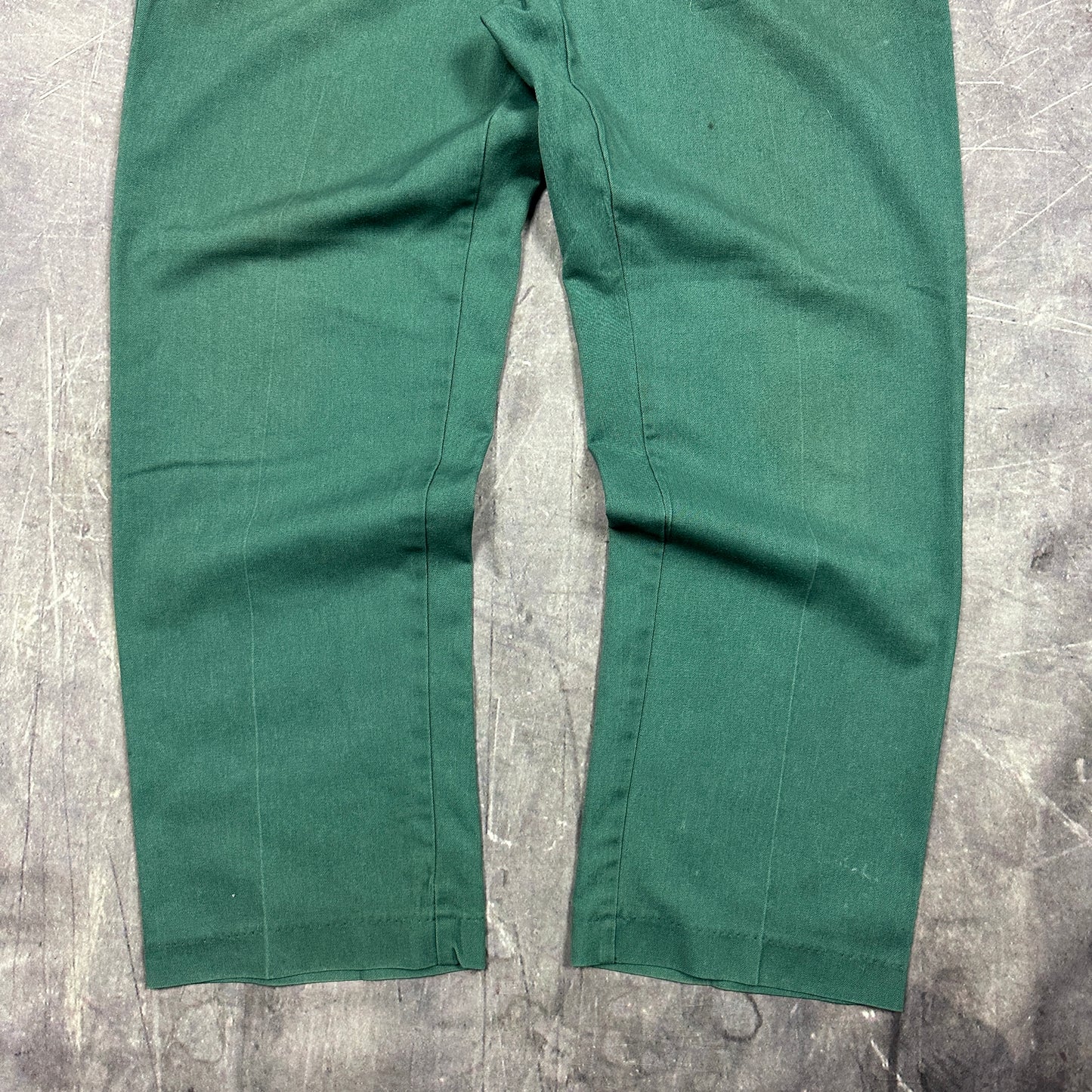 80s Green Cintas Cotton Poly Dickies Style Work Pants 33x28 AI44