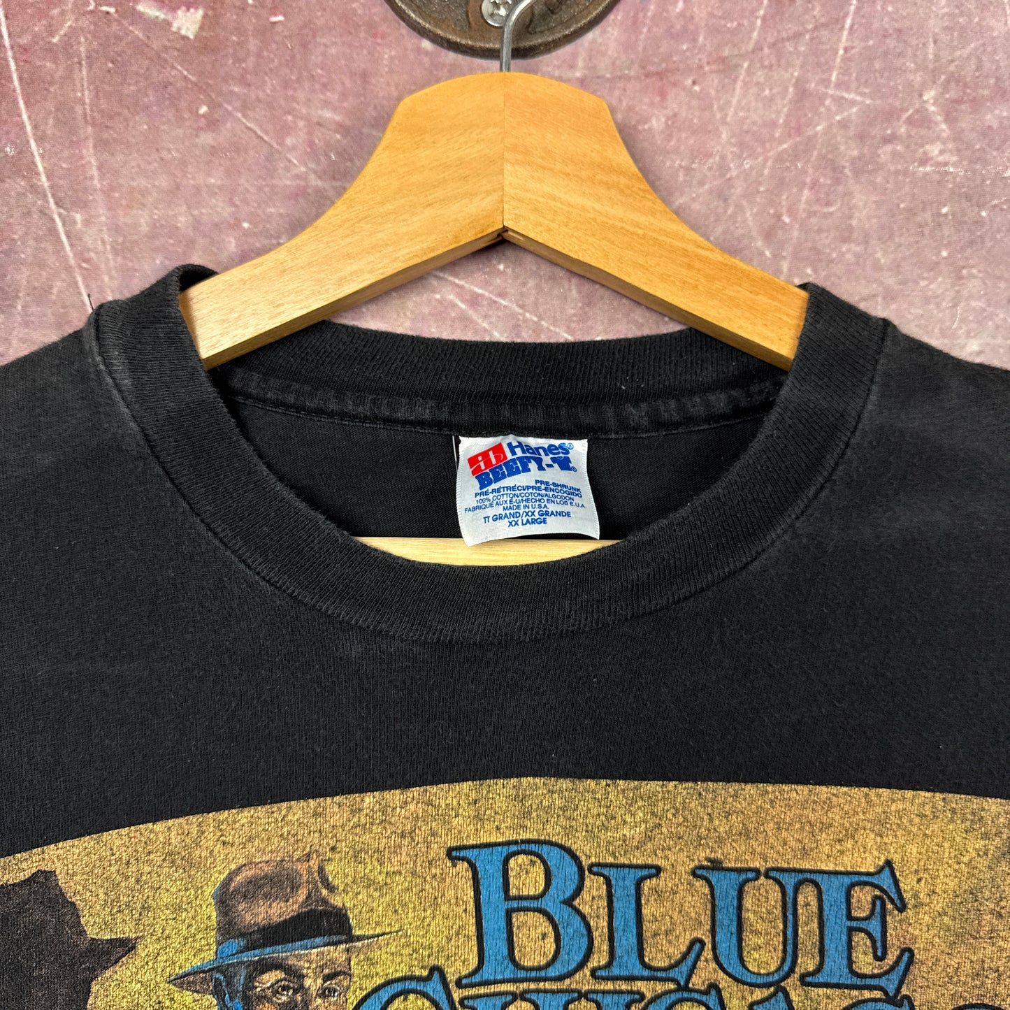 90s Black Chicago Blues Tee 3816