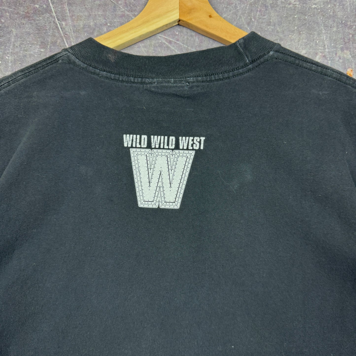 1999 Black Wild Wild West Will Smith Movie Promo Graphic Shirt L 0852