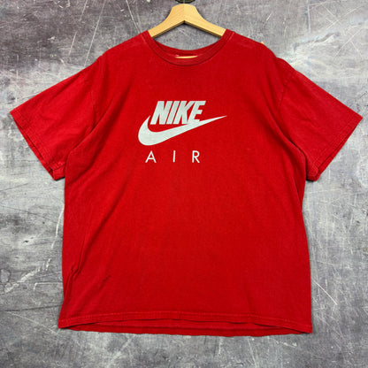 Early 00s Red Nike Air Essential Logo Graphic Shirt XL 1021