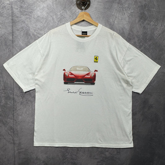 00s White Enzo Ferrari Tee 4009