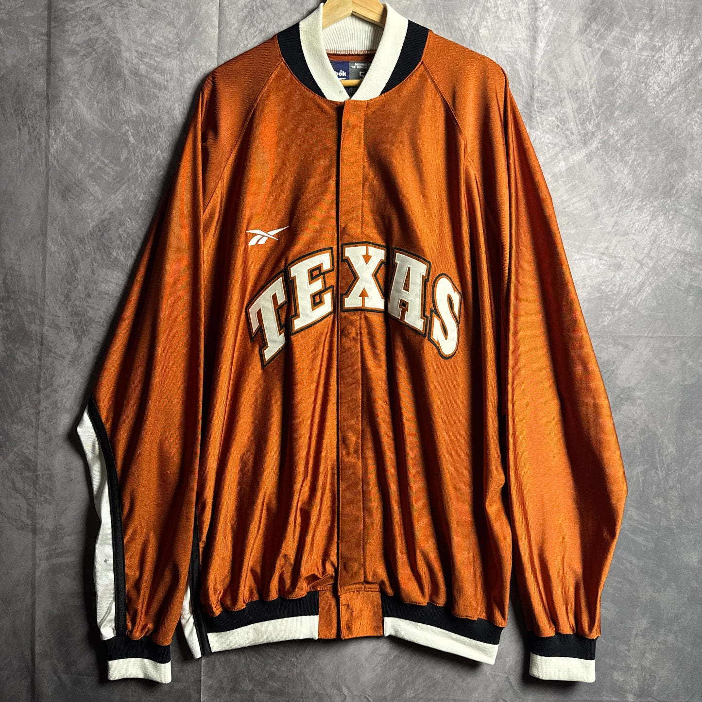 90s Orange Texas Longhorns Reebok Basketball Team Issue Warm Up 4478