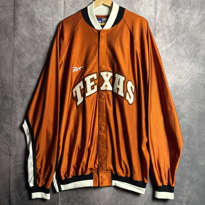 90s Orange Texas Longhorns Reebok Basketball Team Issue Warm Up 4478