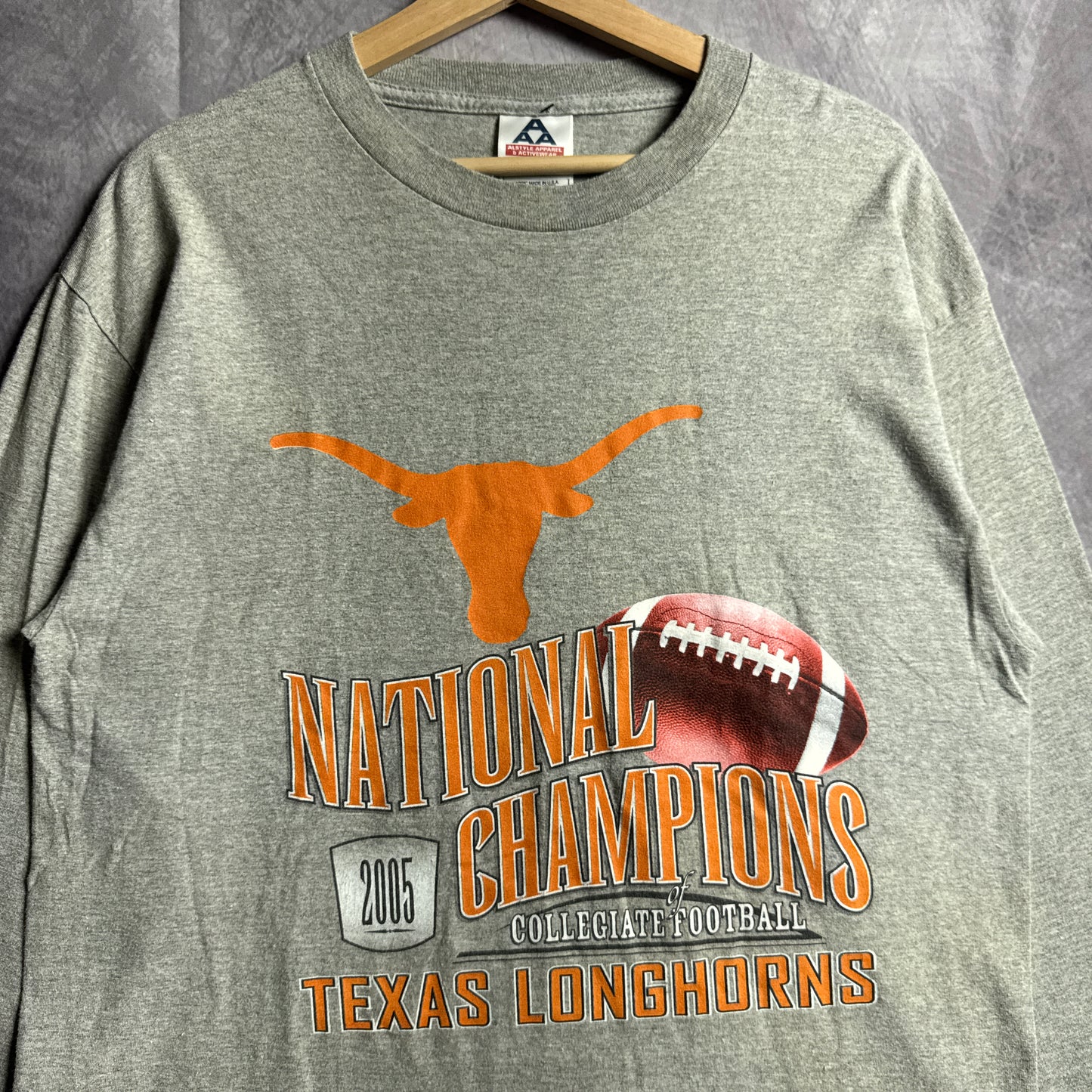 2005 Grey Texas Longhorns National Champion’s Long Sleeve Shirt 4533