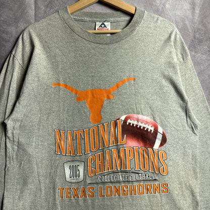 2005 Grey Texas Longhorns National Champion’s Long Sleeve Shirt 4533
