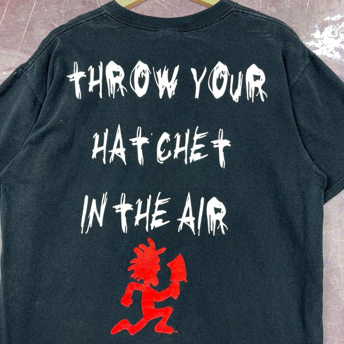Early 00s Faded Black Blaze ICP Throw Your Hatchet In The Air Graphic Shirt L 2890