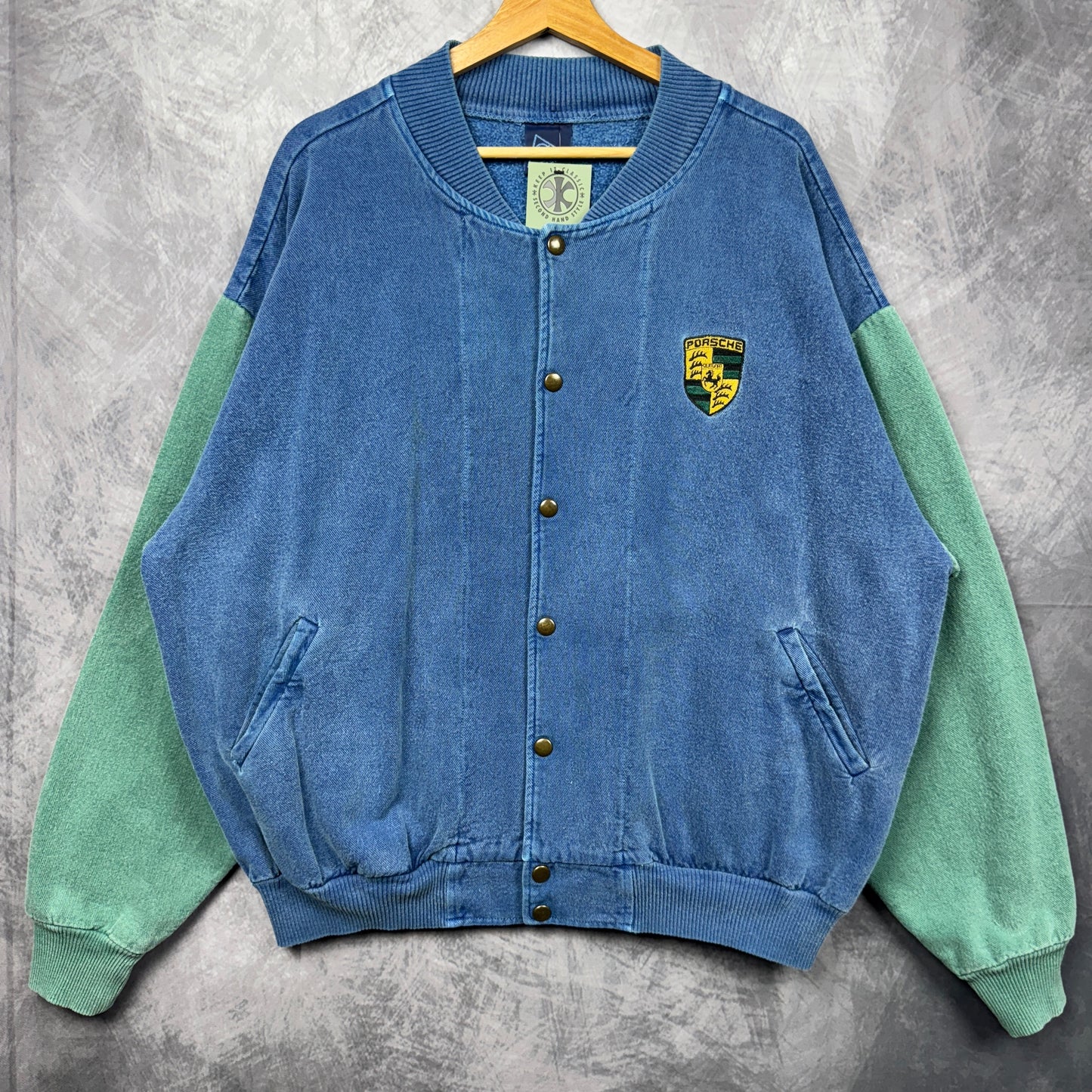 90s Blue Porsche Bomber Jacket 4003