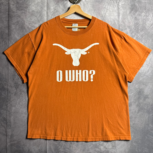 00s Orange Texas Longhorns O Who? Shirt 4494