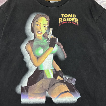 90s Black Tomb Raider Shirt 3424