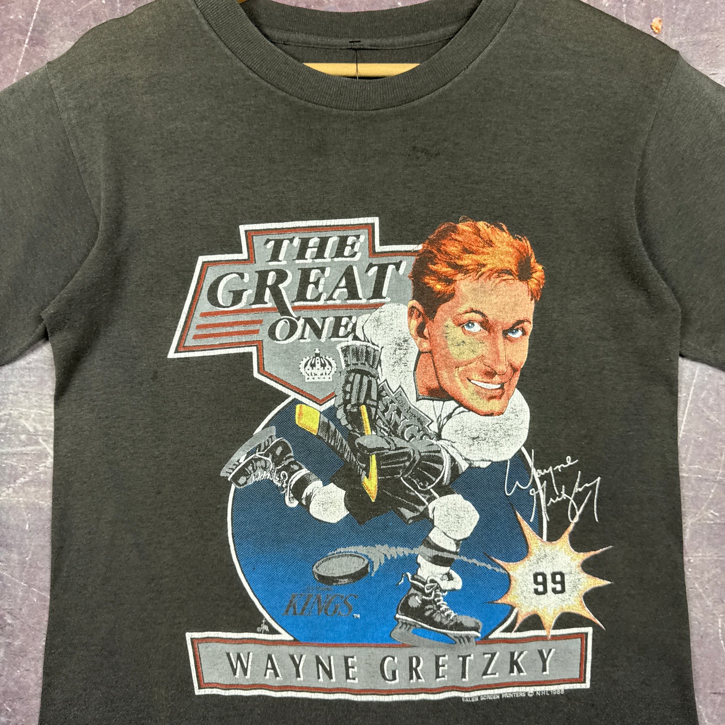 1988 Black Wayne Gretzky Kings Shirt 3367