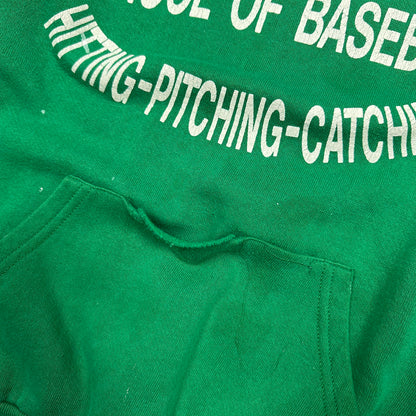 Early 80s Green Kerry Baker School Of Baseball Graphic Hoodie M AD97