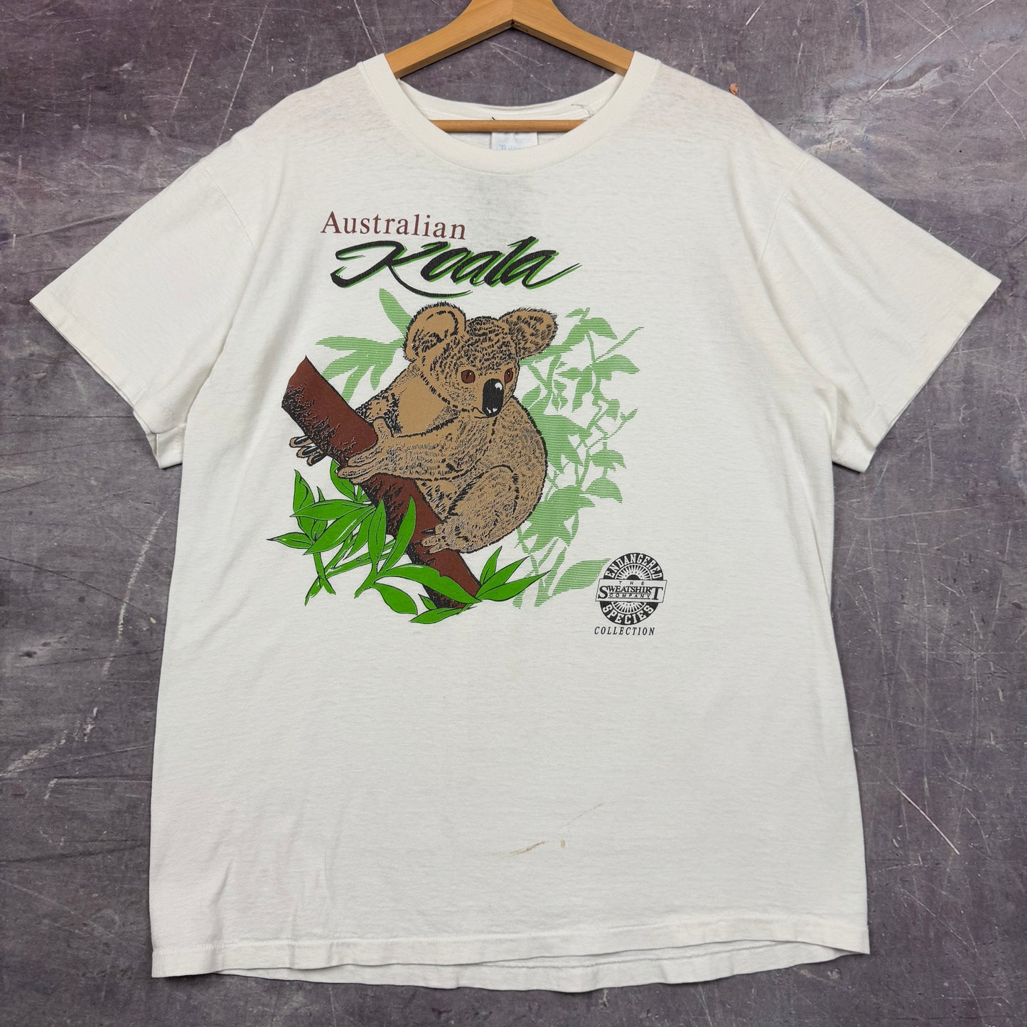 90s White Australian Koala Graphic Shirt L 1006