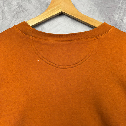 00s Orange Texas Longhorns Baseball Nike team Issue Crewneck Sweatshirt 4381