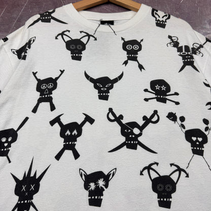 Early 00s White Stussy Futura AOP Shirt 3667