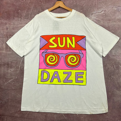 90s White Sun Daze Pop Art Tee 3813
