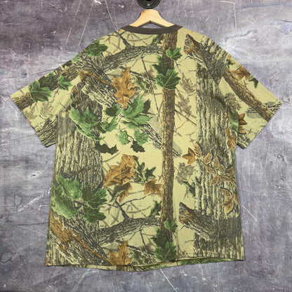 90s Red Head RealTree Camo Blank Essential Pocket Shirt XXL 1000