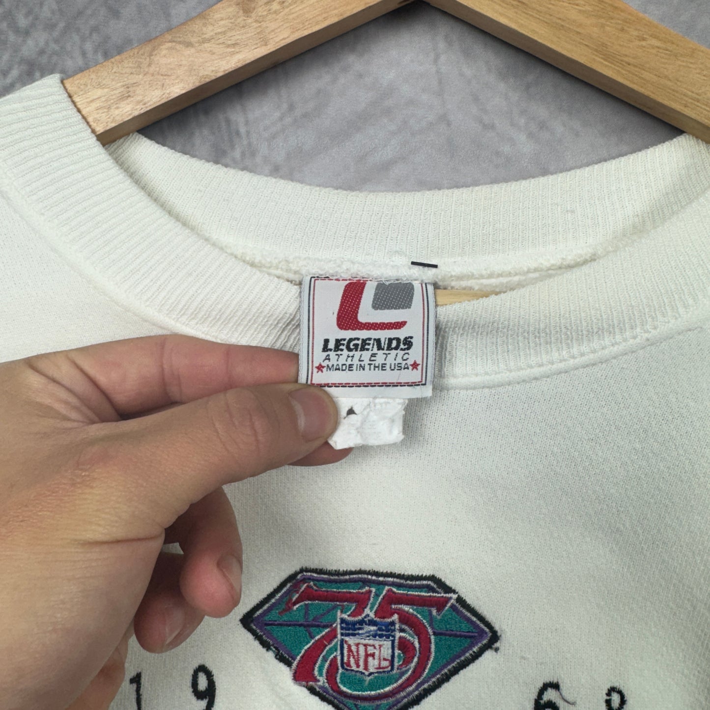 90s White New York Jets Crewneck Sweatshirt 4112