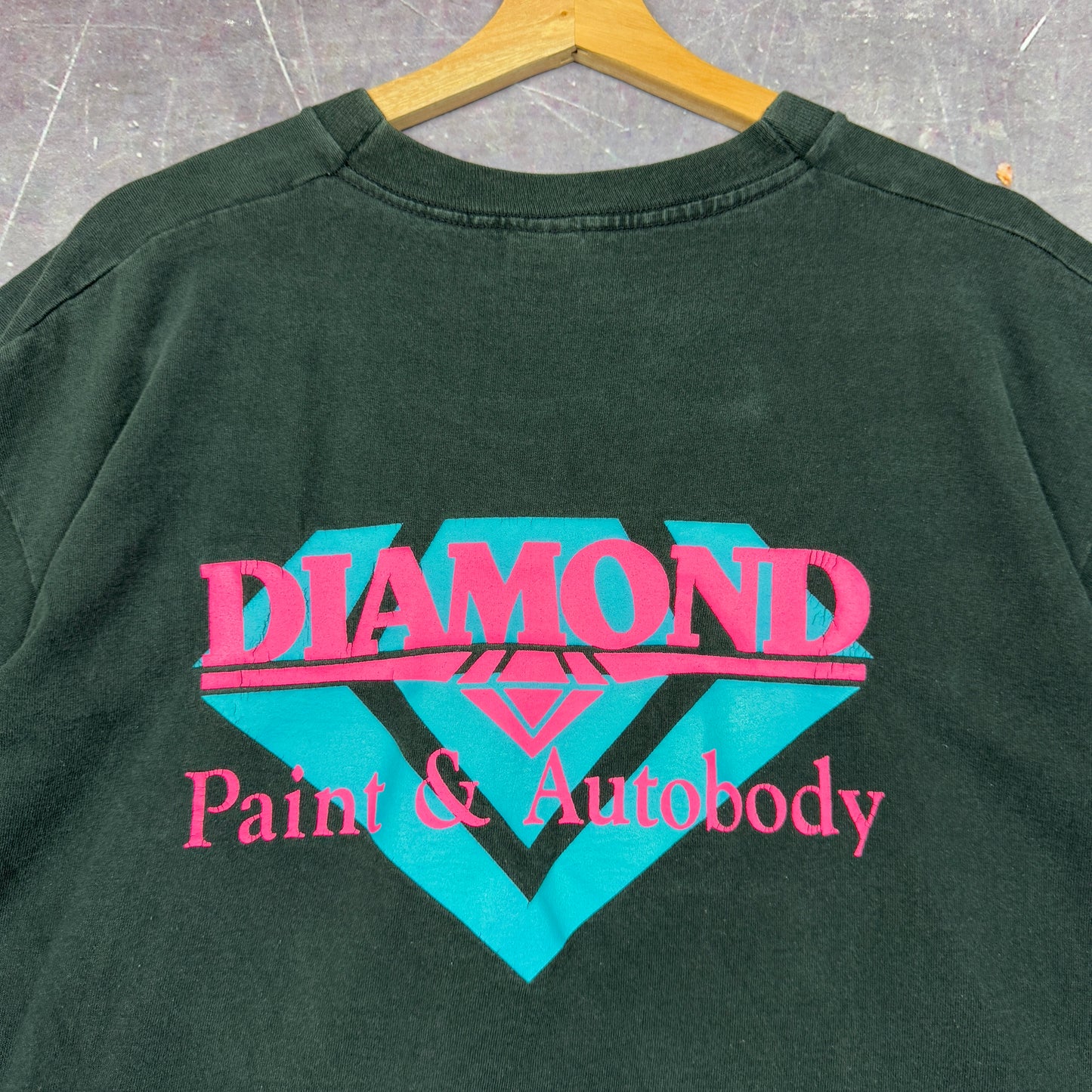 90s Black Diamond Paint & Autobody Graphic Shirt XL 0934