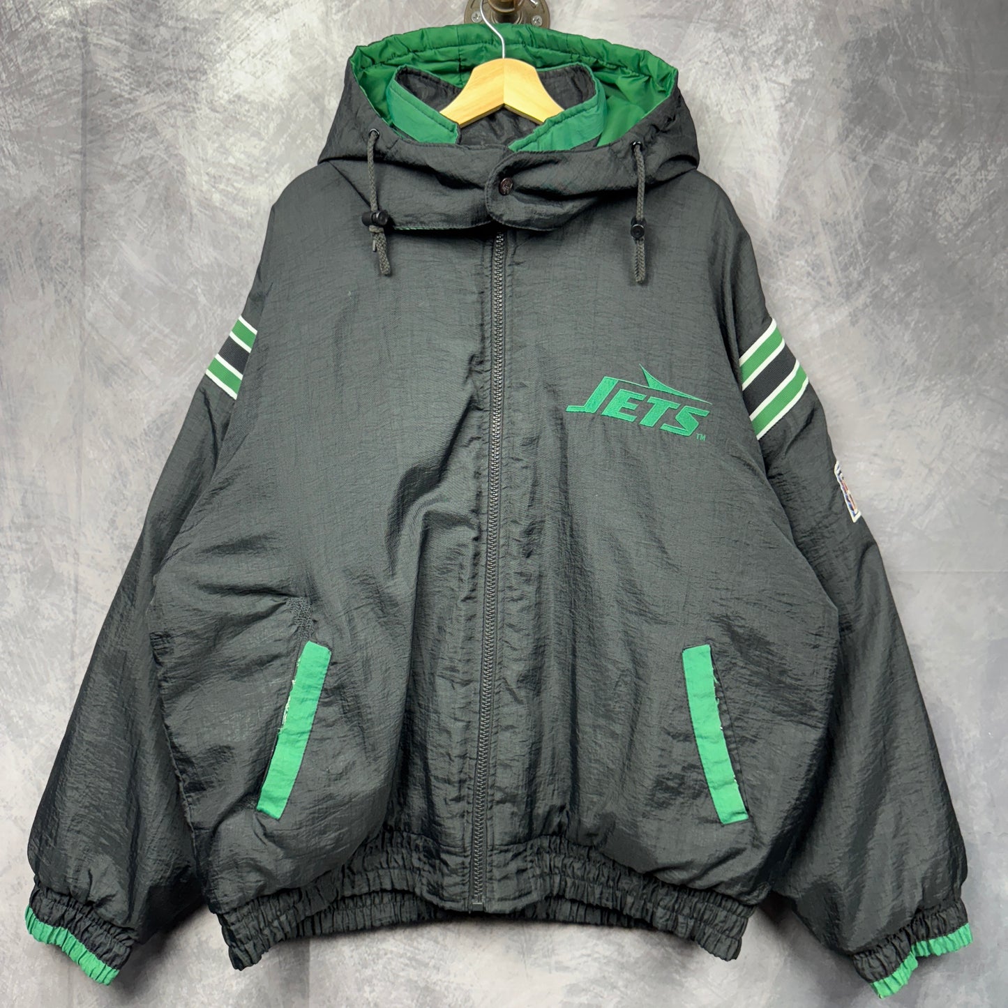 90s Black New York Jets Pro Player Jacket 4070