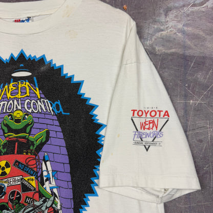 1994 White Toyota Webn Fireworks Ignition Control Graphic Shirt XL 1004