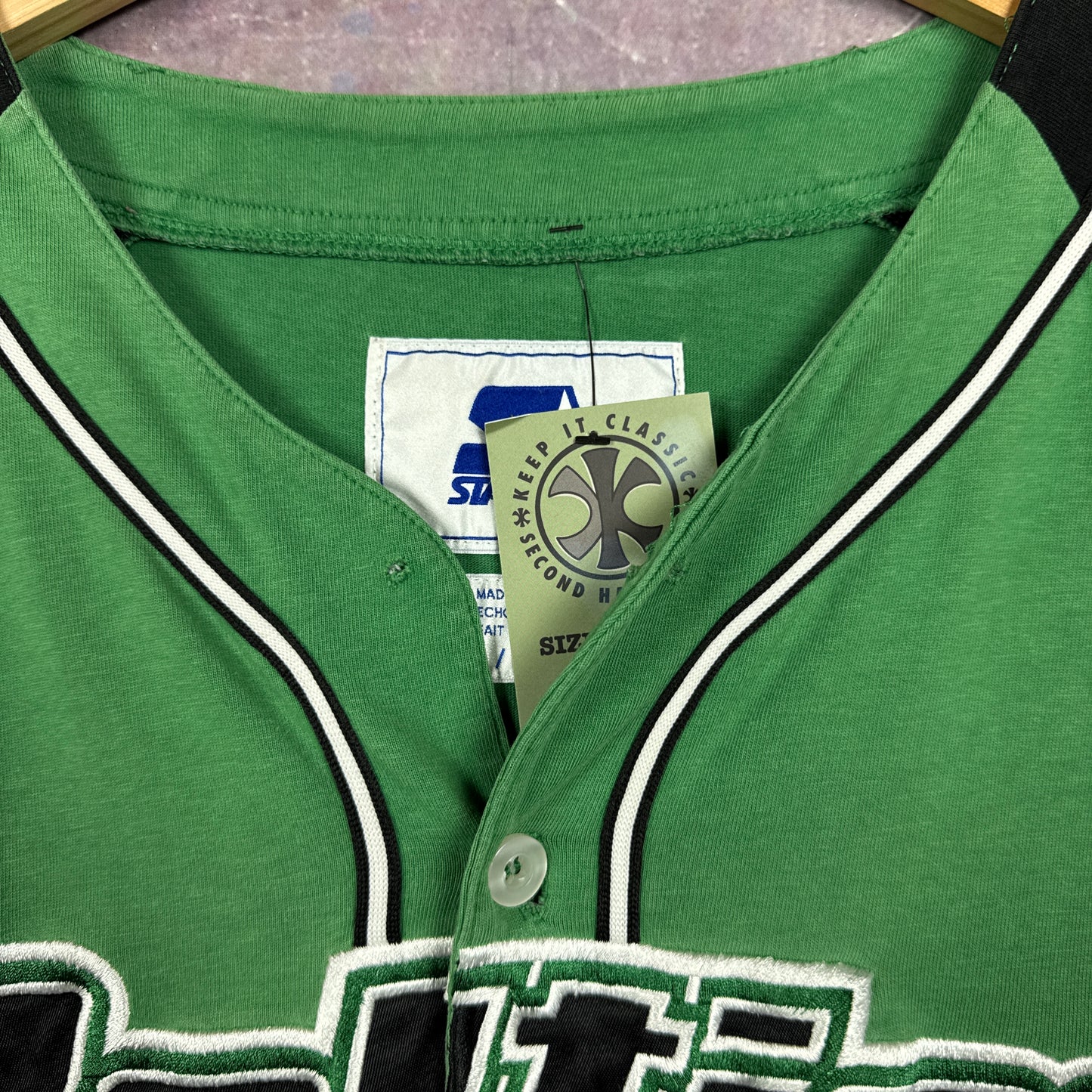 90s Green Boston Celtics Baseball Jersey 3351