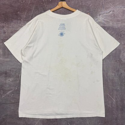 90s White Feel The Rhythm Of The Earth Animal Graphic Shirt XL 2525