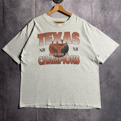 1999 Grey Texas Longhorns Basketball Big 12 Champions Shirt 4537