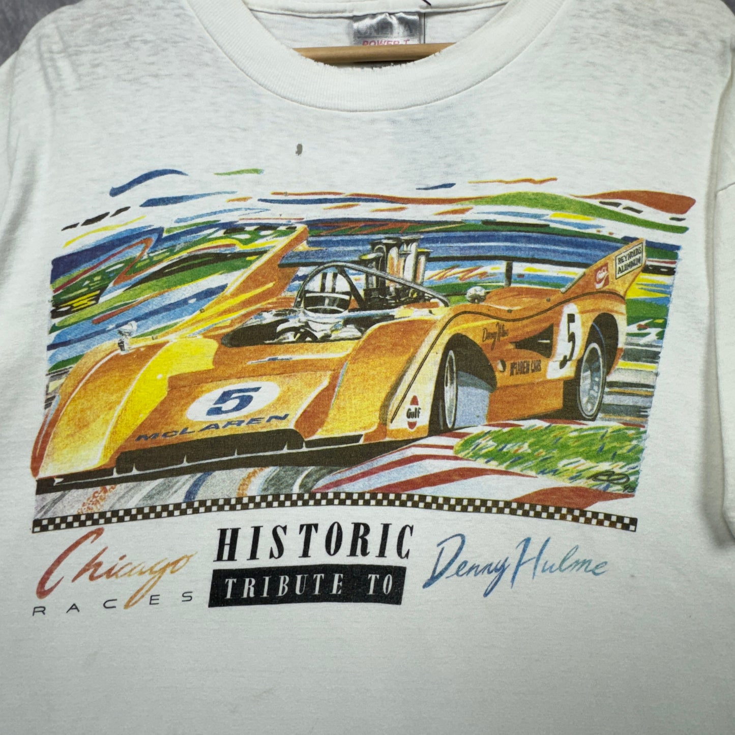 90s White McLaren Denny Hulme Shirt 3900