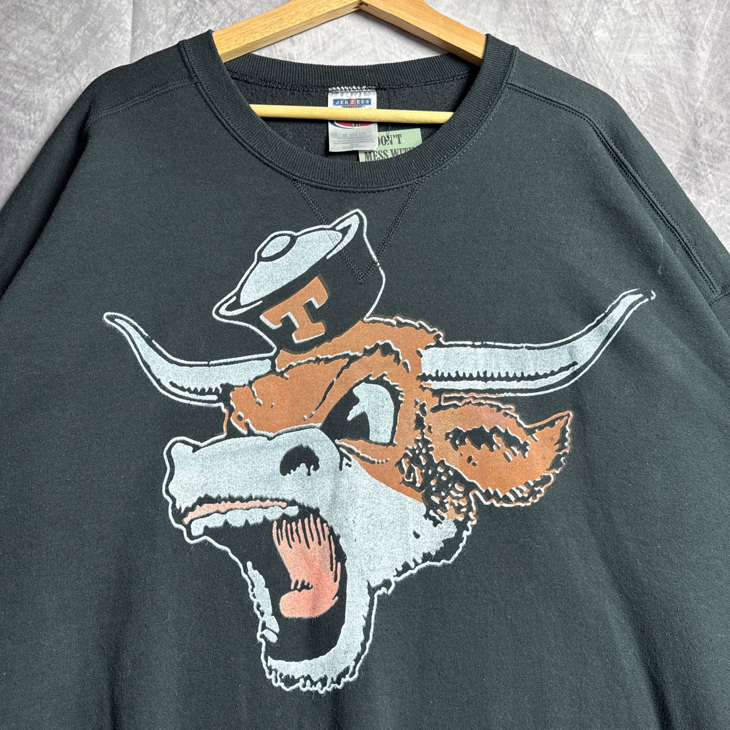 Black Don’t Mess With Classic Texas Longhorns Crewneck Sweatshirt 4398