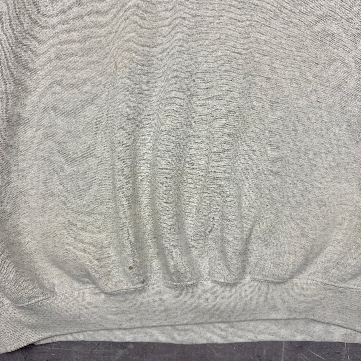 90s Light Gray Blank Essential Crewneck Sweatshirt XXL 1179