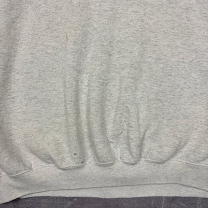 90s Light Gray Blank Essential Crewneck Sweatshirt XXL 1179