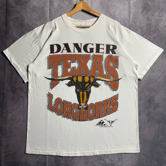 1993 White Texas Longhorns Danger Apex Shirt 4578