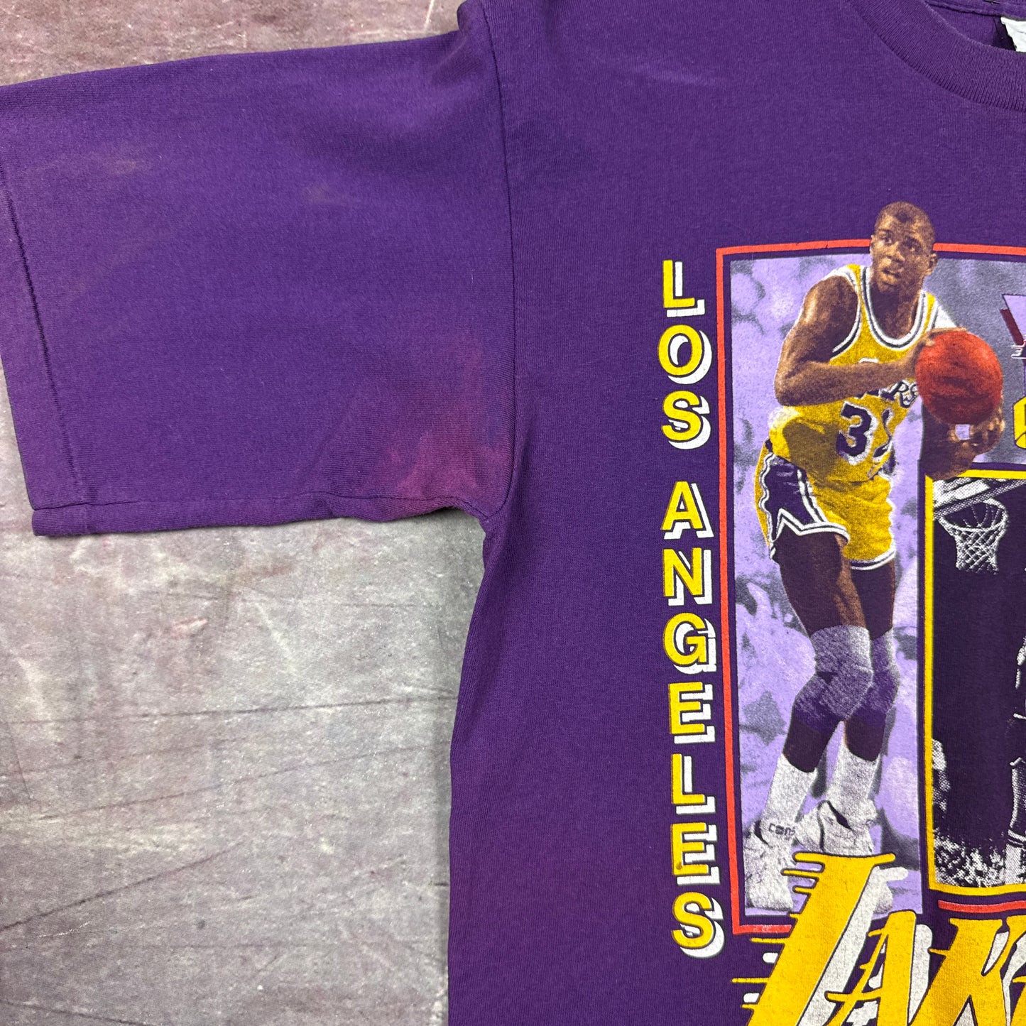 90s Purple Lakers Magic Shirt 3288