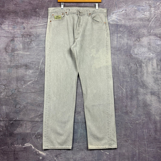 90s Gray Levi's 501 Denim Jeans 37x32 0796