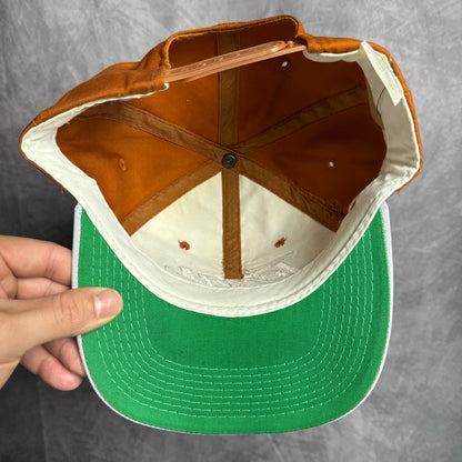 90s Texas Longhorns Sports Specialties Double Line Script Snapback Hat 4629